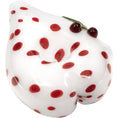 Laad de afbeelding in de Gallery-viewer, White Heart Red Polka Dots Glass Hand Pipe
