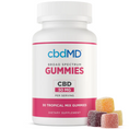 Load image into Gallery viewer, cbdMD Broad Spectrum CBD PM Sleep Gummies Raspberry - 750MG, 60ct
