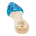 Cargar la imagen en la vista de la galería, Wacky Bowlz Blue Swirl Mushroom Ceramic Pipe - 4"
