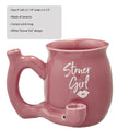 Load image into Gallery viewer, Stoner girl pink with white imprint mug - roast & toast mug
