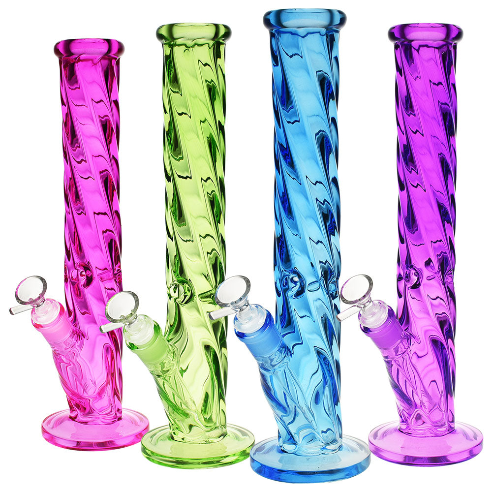 Slick Spiral Straight Tube Water Pipe