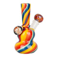 Cargar la imagen en la vista de la galería, Flowering Rainbow Swirl Glass Water Pipe - 6" / 14mm F
