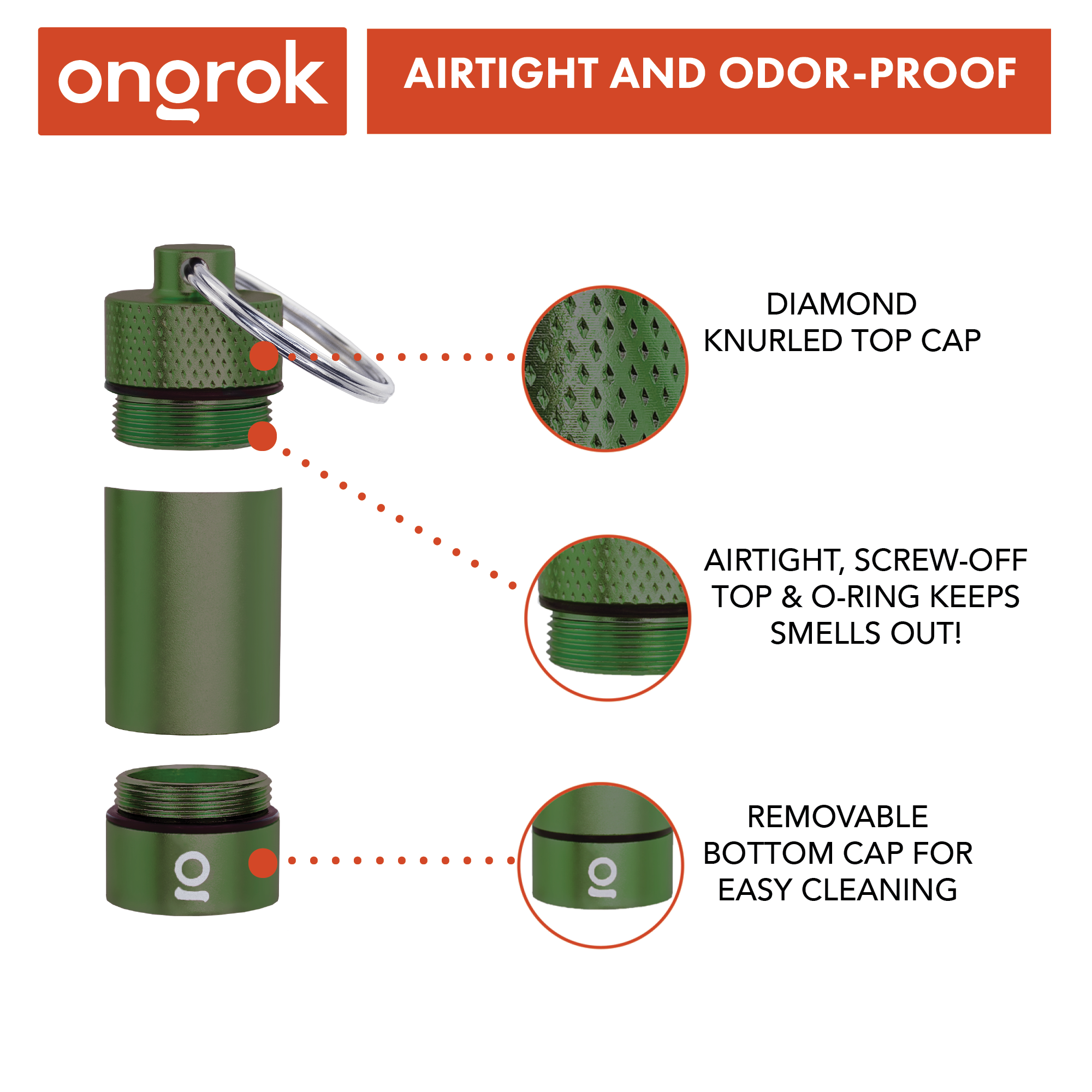 Ongrok Small Storage Keychain