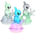 Cargar la imagen en la vista de la galería, Alien UFO Ombre Mini Glass Water Pipe - 5"
