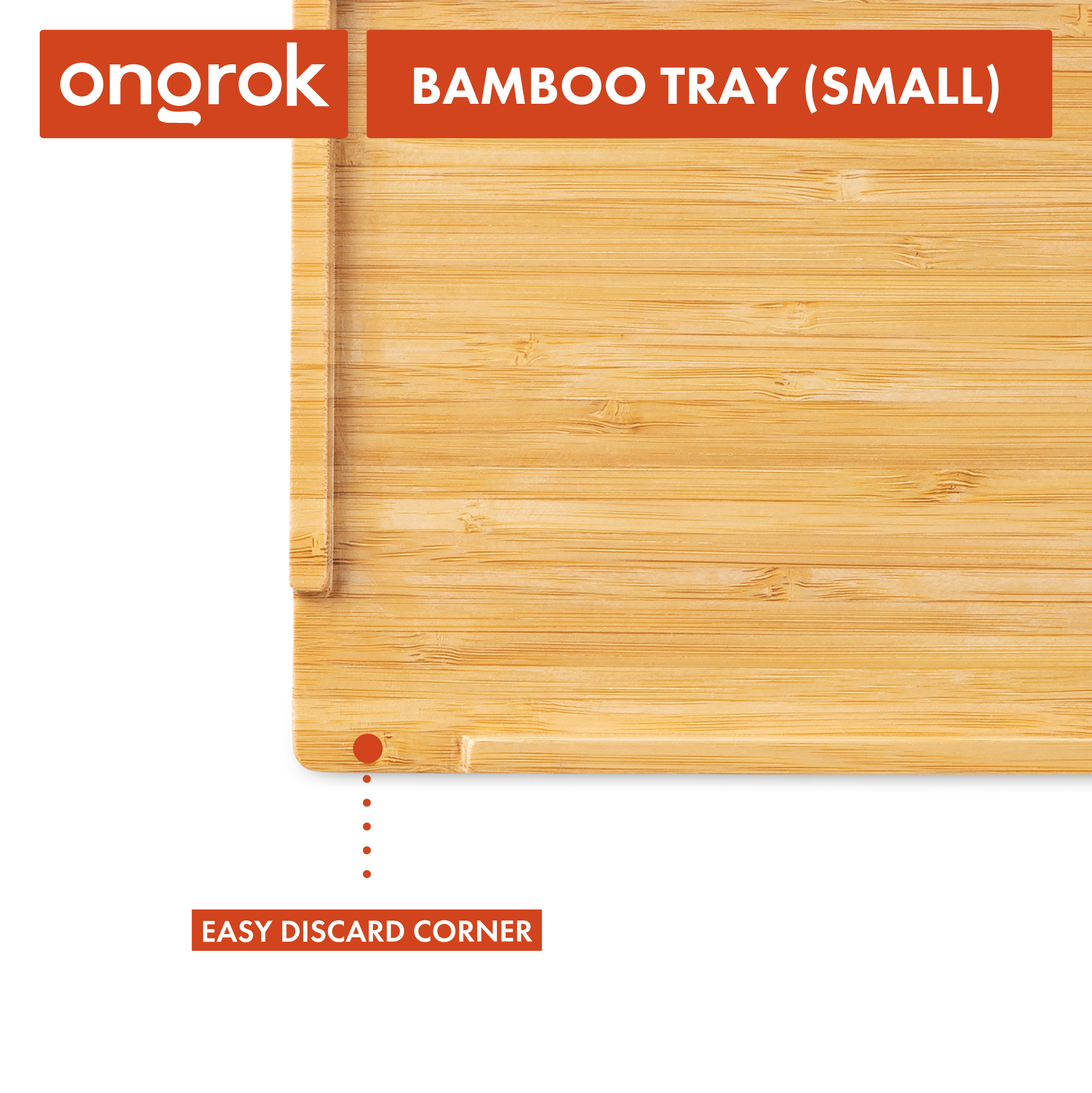 Ongrok Sustainable Small Bamboo Wood Tray