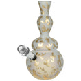 Load image into Gallery viewer, Fleur-de-lis Frosted Soft Glass Water Pipe - 9" / 14mm F
