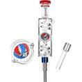 Cargar la imagen en la vista de la galería, Grateful Dead x Pulsar Steal Your Face Glycerin Glass Dab Straw - 8.5"
