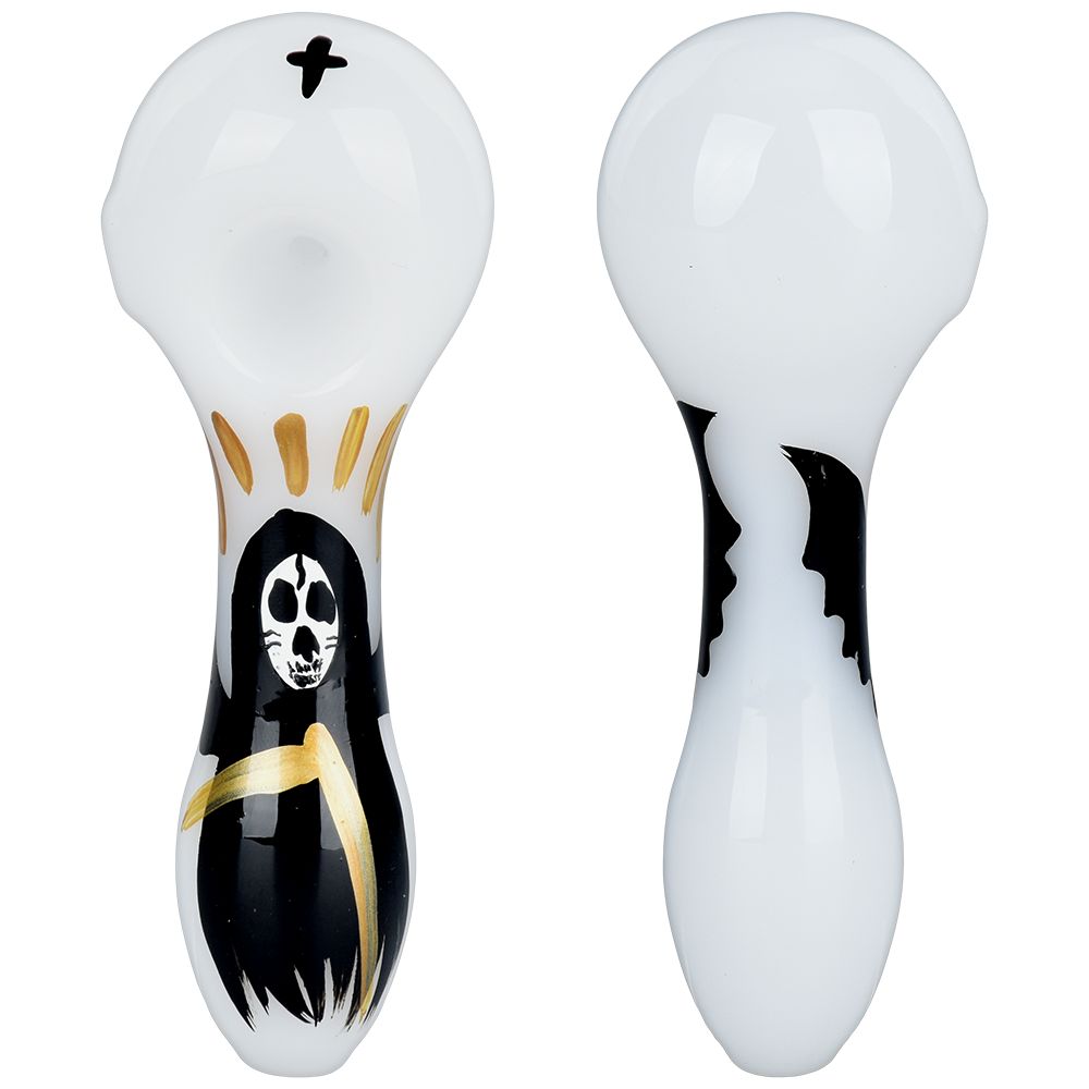 Grim Reaper Glass Hand Pipe