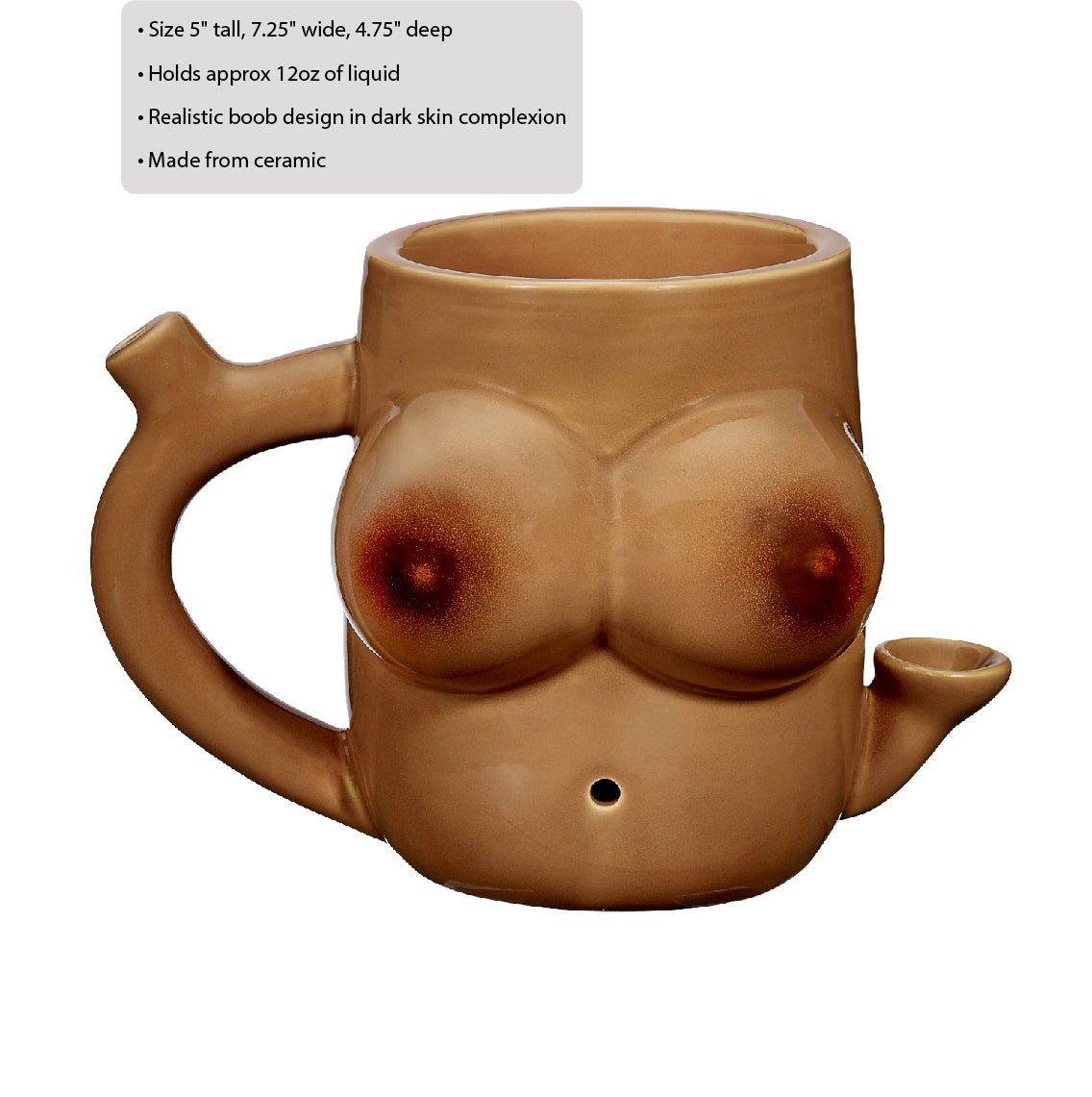 Boob pipe mug - Dark skin