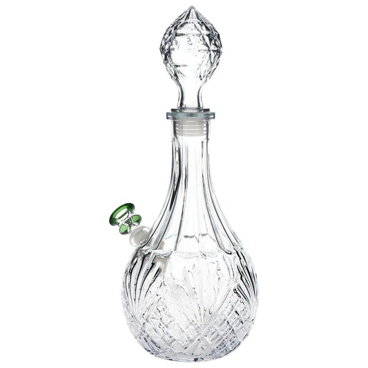 SeshGear Vintage Decanter Style Glass Water Pipe - 12.5" / 14mm F / Water Drop / Colors Vary