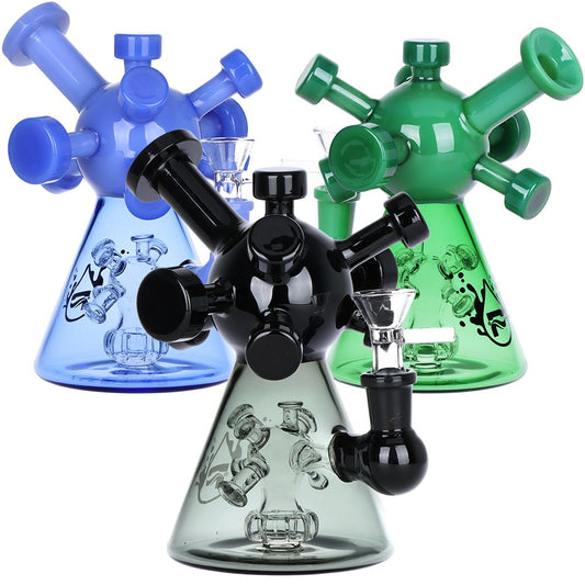 Pulsar Molecule Glass Water Pipe - 7"