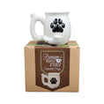 Laad de afbeelding in de Gallery-viewer, Dog Paw Mug - White with Black Paw
