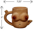 Laad de afbeelding in de Gallery-viewer, Boob pipe mug - Dark skin
