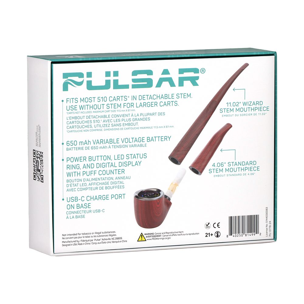 Pulsar 510 DL Wizard Pipe Variable Voltage Cartridge Vape