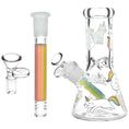 Laad de afbeelding in de Gallery-viewer, Pulsar Caticorns Design Glass Beaker Water Pipe
