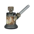 Load image into Gallery viewer, Lookah Glass Sacred Scarab Black Etched Bubbler - 3.75"
