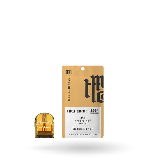 THCa Live Resin Uncut Pod Refill: 1g Wedding Cake (Hybrid)