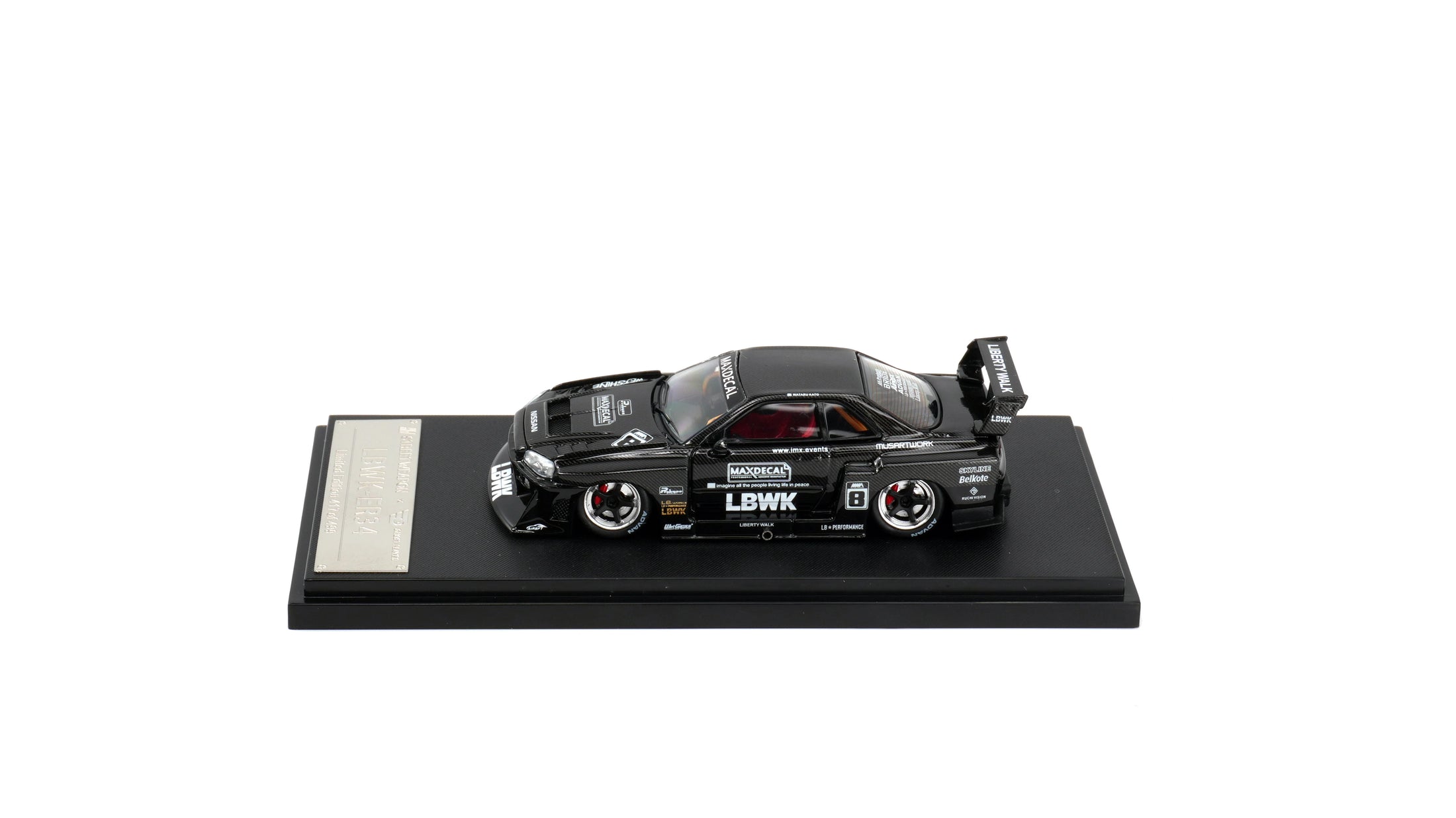 1:64 LBWK Skyline GTR ER34 Super Silhouette – Carbon Chrome Edition