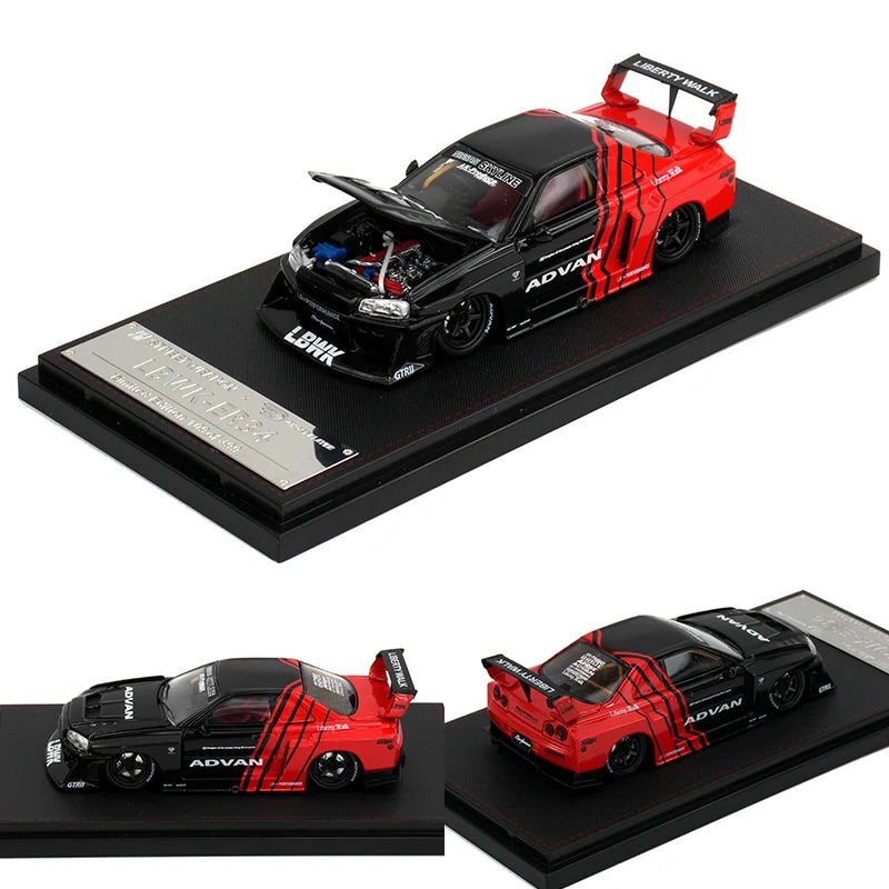 1:64 LBWK Skyline GTR ER34 Super Silhouette – Carbon Chrome Edition
