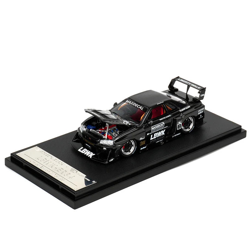 1:64 LBWK Skyline GTR ER34 Super Silhouette – Carbon Chrome Edition