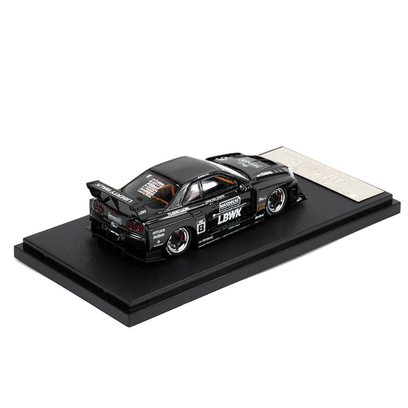 1:64 LBWK Skyline GTR ER34 Super Silhouette – Carbon Chrome Edition