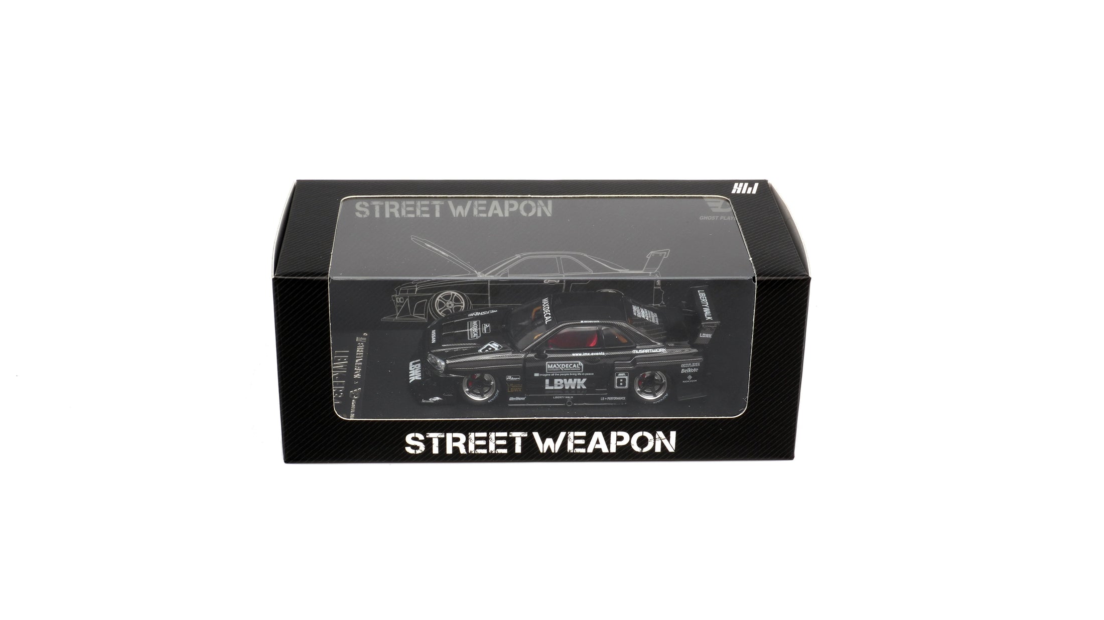 1:64 LBWK Skyline GTR ER34 Super Silhouette – Carbon Chrome Edition