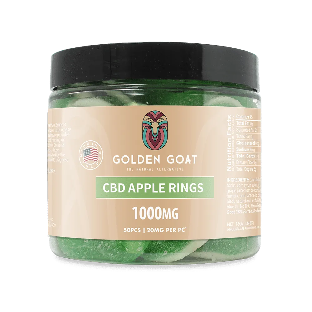 CBD Gummies 1000MG - Apple Rings