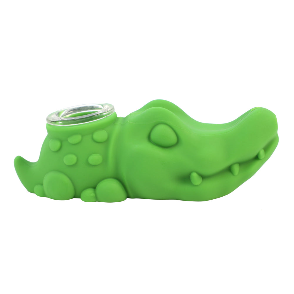 Silicone Crocodile Hand Pipe