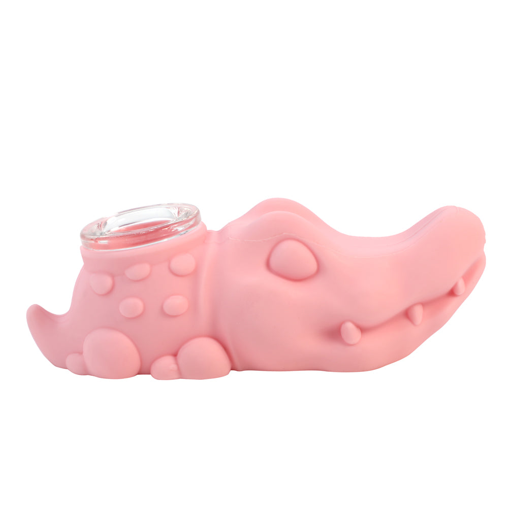 Silicone Crocodile Hand Pipe