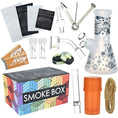 Laad de afbeelding in de Gallery-viewer, Smoke Box Water Pipe and Smoking Kit - 7.75" / 14mm F / Colors Vary
