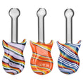 Load image into Gallery viewer, Guitar Candy Stripe Hand Pipe - 4.25" / Colors Vary
