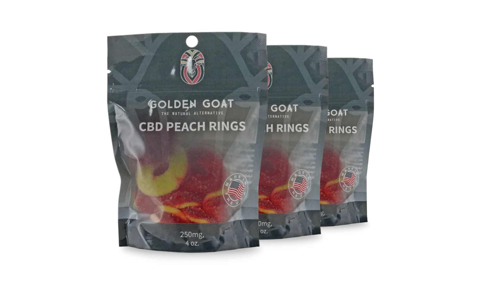 Potent CBD Infused 250MG Gummy Packs Bundles from Golden Goat