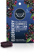 Cargar la imagen en la vista de la galería, WYLD CBD Real Fruit Infused CBD + CBN Sleep Elderberry Gummies
