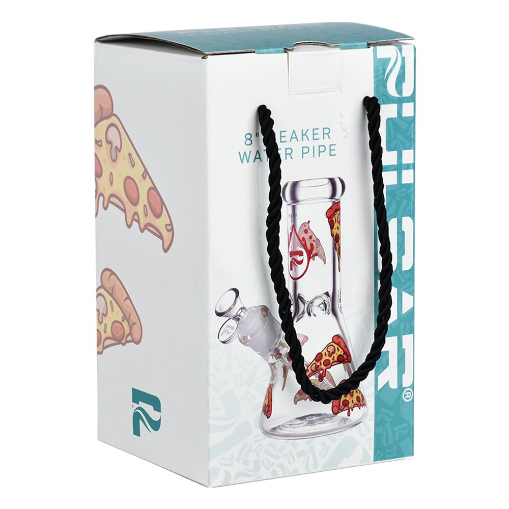 Pulsar Pizza Design Glass Beaker Water Pipe