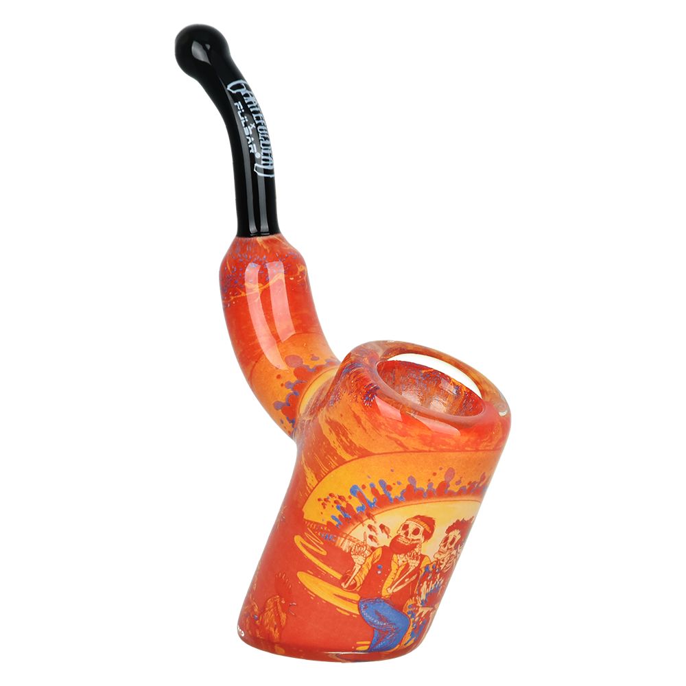 Grateful Dead x Pulsar Inside Print Bent Sherlock Pipe | 4"