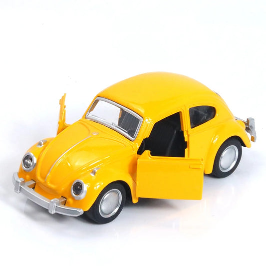 ZK40 2023 Newest Arrival Retro Vintage Beetle Diecast Pull Back Car Model Toys For Children Gift Decor Cute Figurines Miniatures