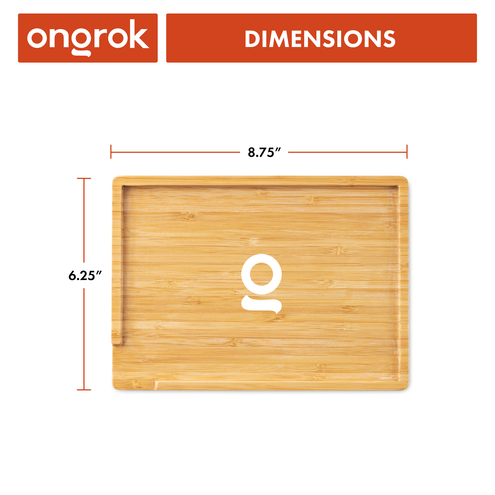 Ongrok Sustainable Small Bamboo Wood Tray