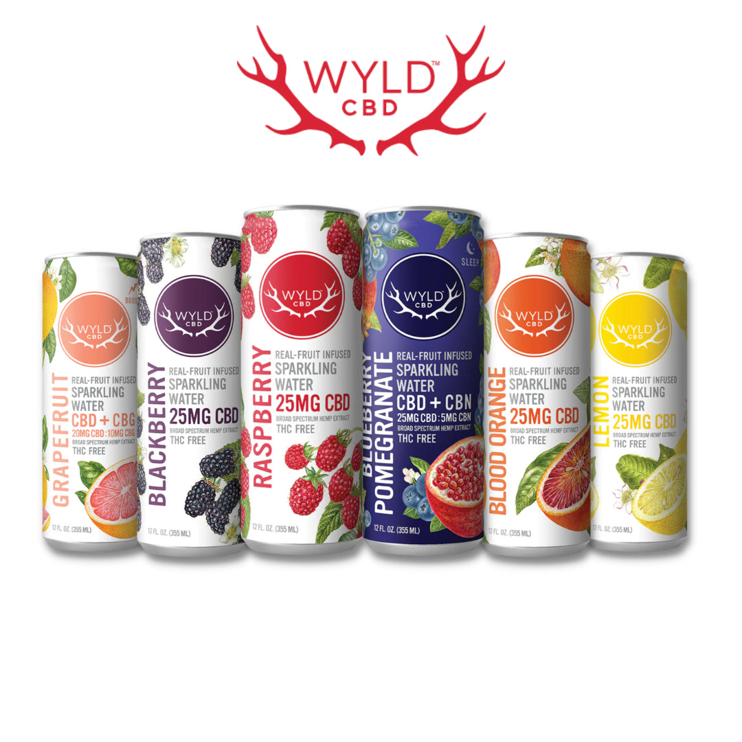 WYLD Real Fruit CBD Infused Sparkling Water