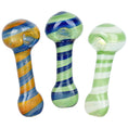 Laad de afbeelding in de Gallery-viewer, Retro Swirl Glass Spoon Pipe
