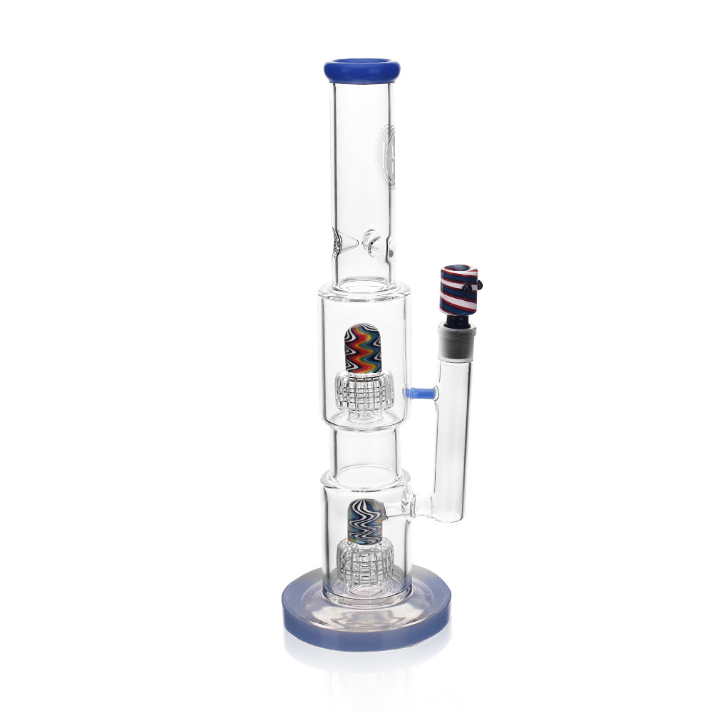 High Society | Gemini Premium Wig Wag Waterpipe (Blue)