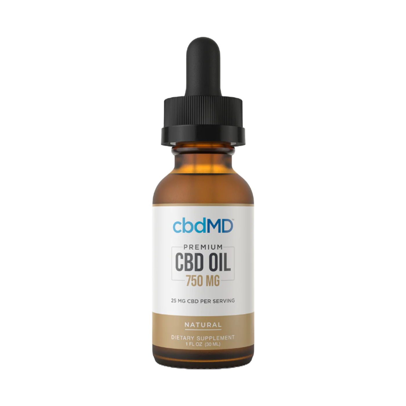 cbdMD Broad Spectrum CBD Oil Drops - Natural Flavor