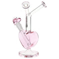 Laad de afbeelding in de Gallery-viewer, Pulsar Double Kiss Heart Glass Water Pipe - 11" / 14mm F
