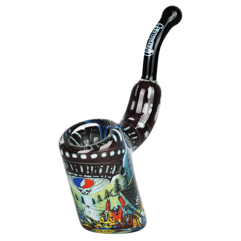 Grateful Dead x Pulsar Inside Print Bent Sherlock Pipe | 4"