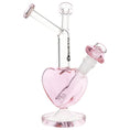 Laad de afbeelding in de Gallery-viewer, Pulsar Double Kiss Heart Glass Water Pipe - 11" / 14mm F
