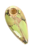 Cargar la imagen en la vista de la galería, Ancient Creations Ceramics Oval Hand Pipe – Brass Screen – Made in USA
