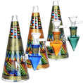 Load image into Gallery viewer, Conical Stained Glass Water Pipe
