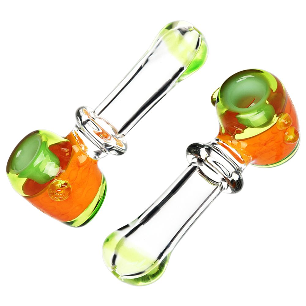 Blooming Slime Barrel Hammer Glass Hand Pipe