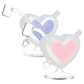 Load image into Gallery viewer, Heart Sparkles Glass Mini Rig - 4.5" / 10mm F / Colors Vary
