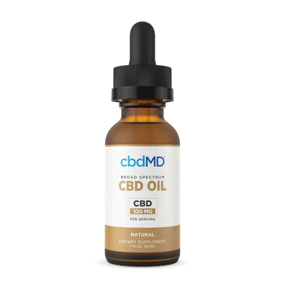 cbdMD Broad Spectrum CBD Oil Drops - Natural Flavor