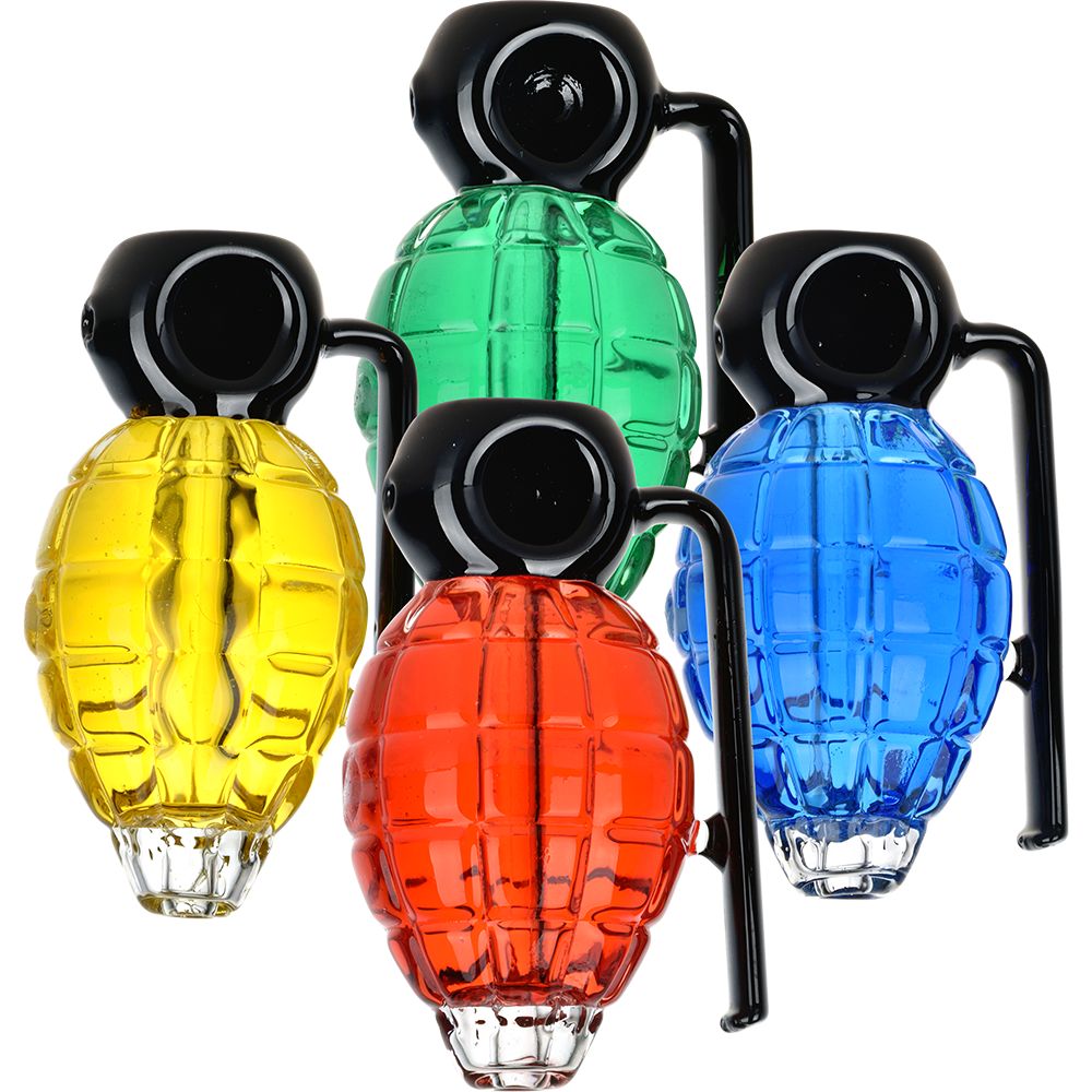 Grenade Glycerin Glass Hand Pipe - 3.75" (4 pack)